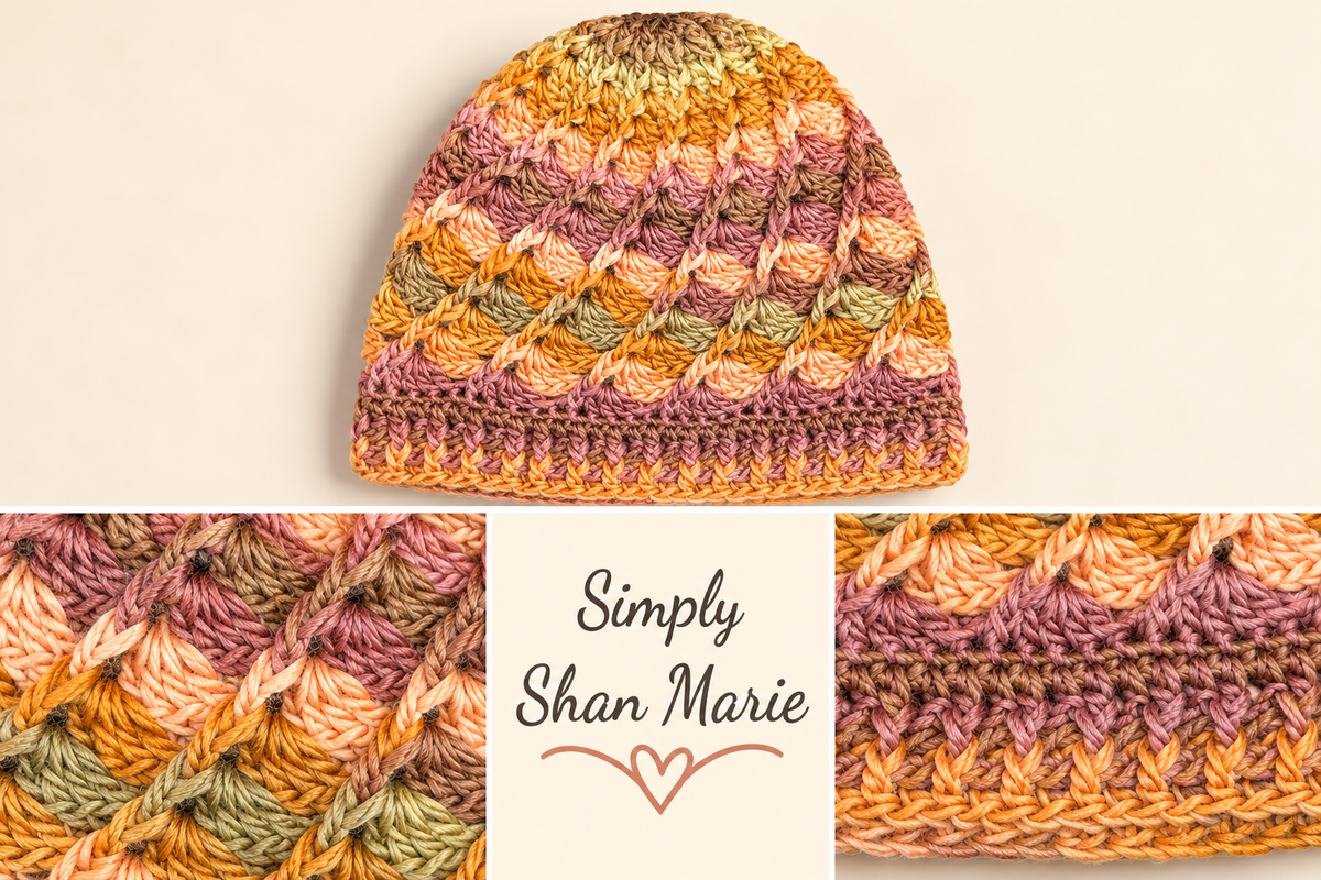 Spiral Shell Beanie - Ember
