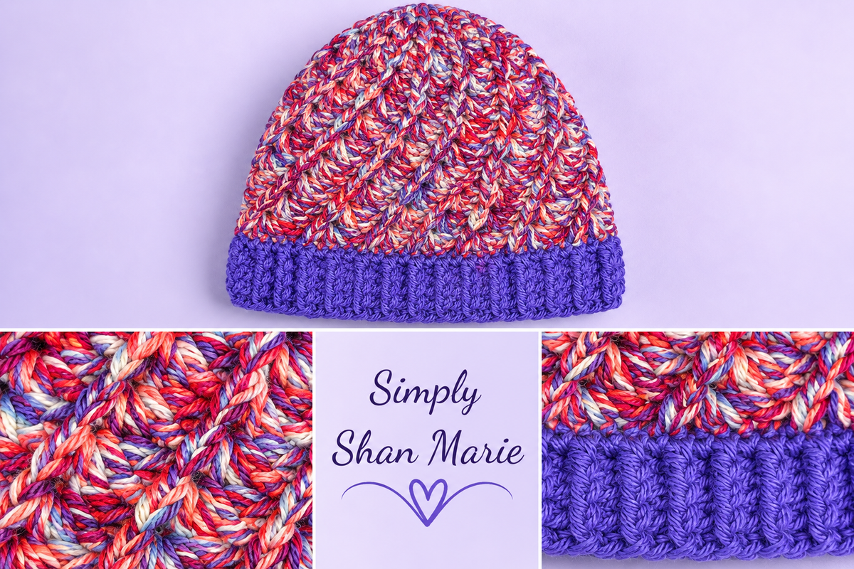 Spiral Shell Beanie - Orange Zest