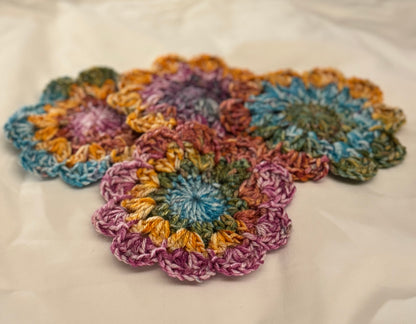 Charming Acrylic Doily Coaster Set - 4 Pack
