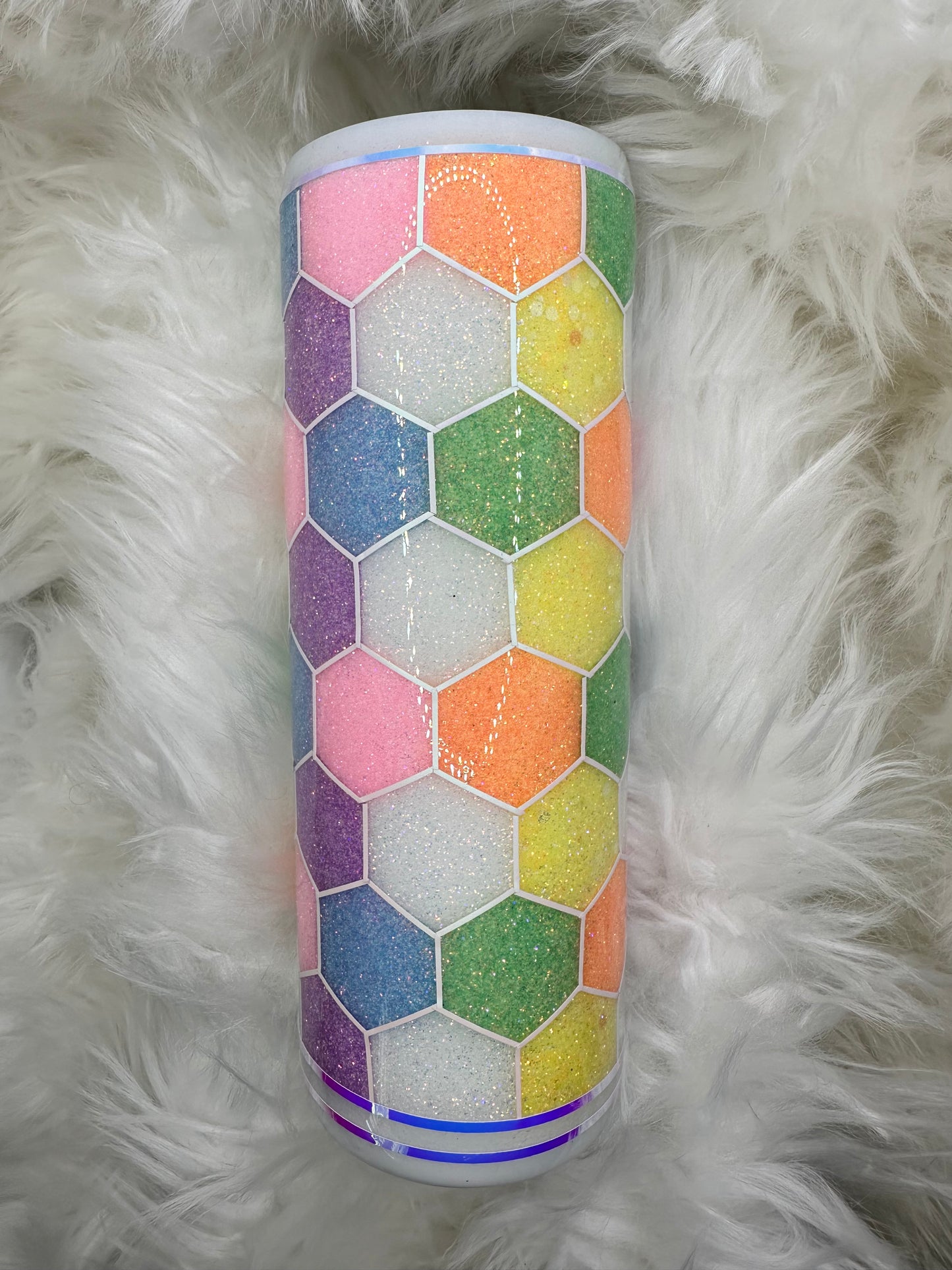 Neon Rainbow Honeycomb