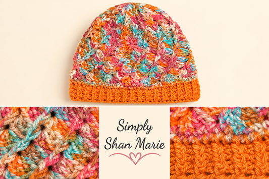 Spiral Shell Beanie - Orange Burst