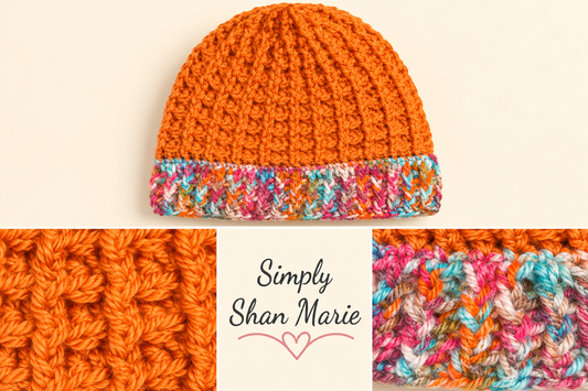 Waffle Stitch Beanie - Burnt Pumpkin