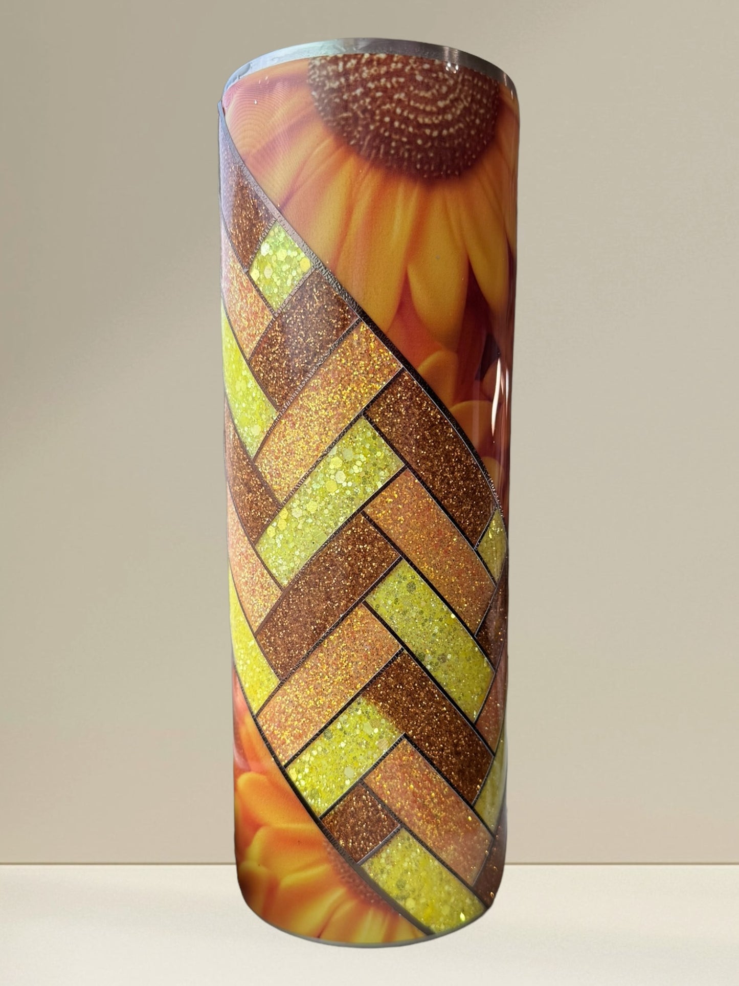 Sunflower Herringbone Swirl