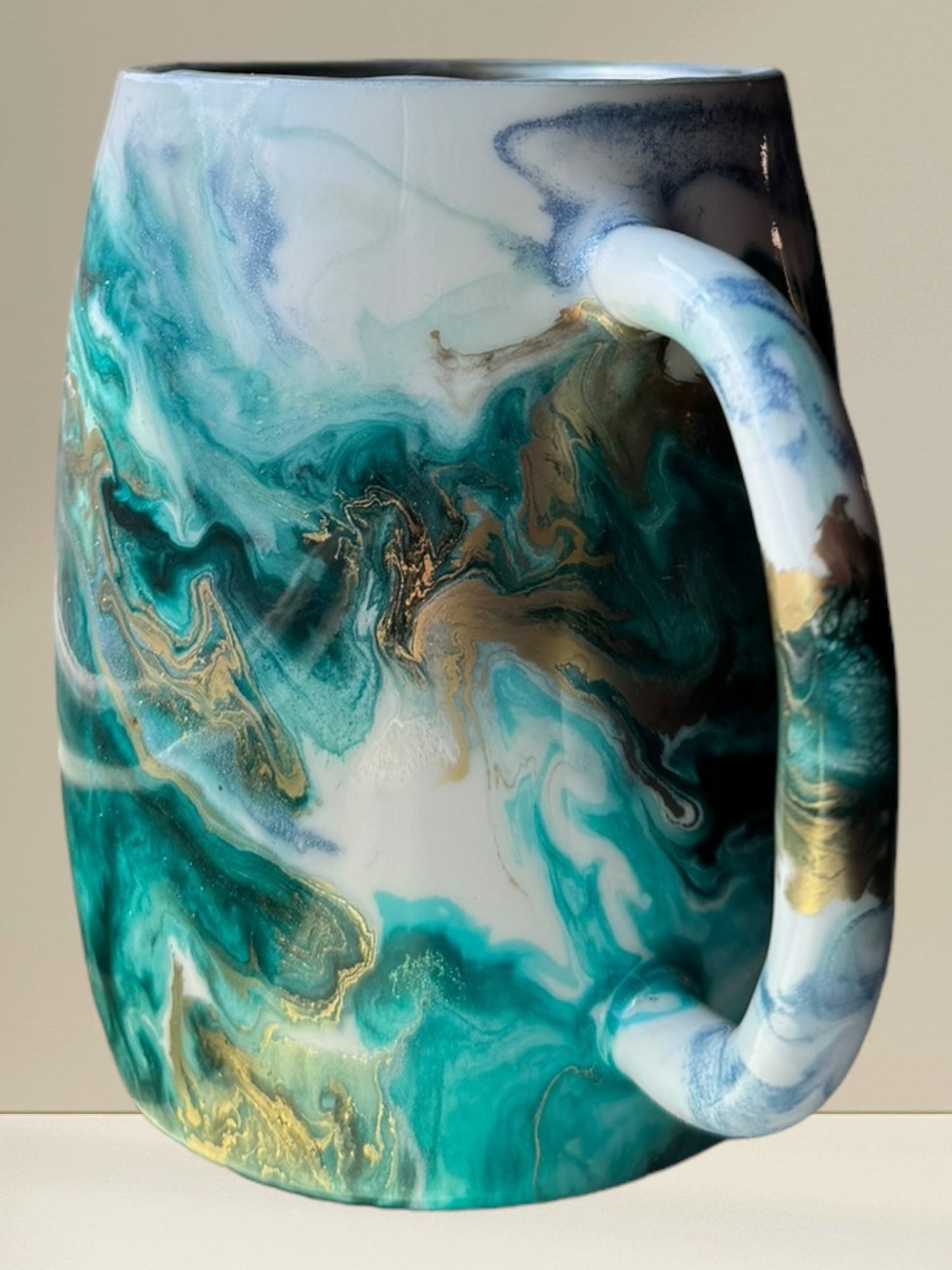 Ink - Teal/White Swirl mug